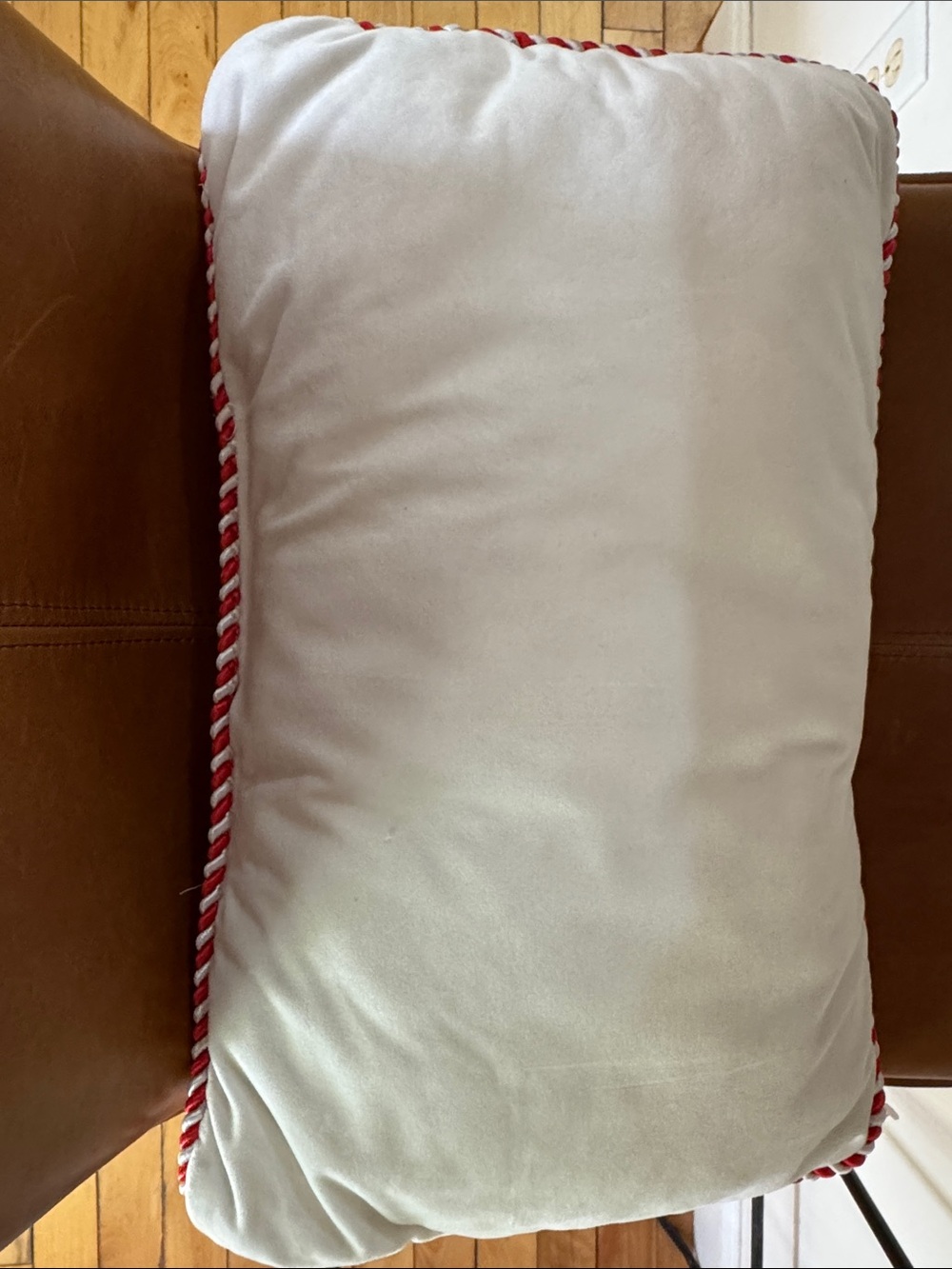 Coca-Cola White Pillow faux fur with Red Logo Text - Picture 4 of 4